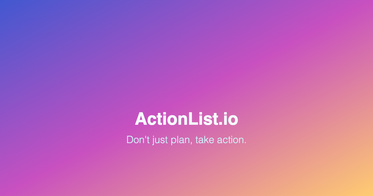 ActionList Social share image, 1200 × 630